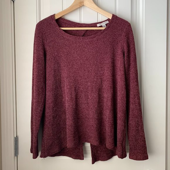 American Eagle Outfitters Tops - American Eagle Ribbed Knit Open Back Long Sleeve
